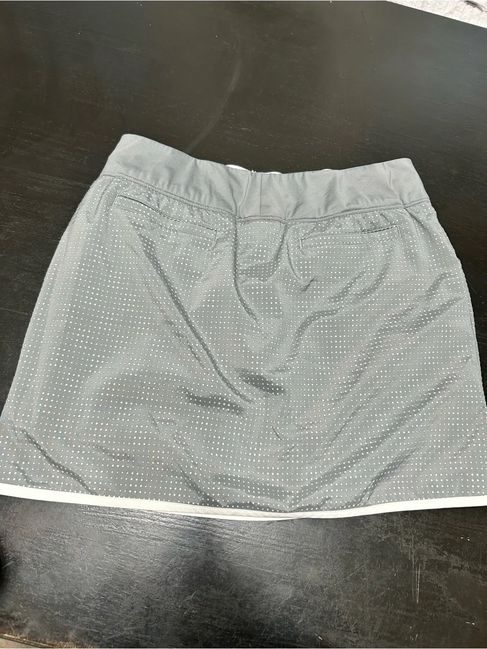 adidas Light Gray Mini Athletic Skort with Dot Print